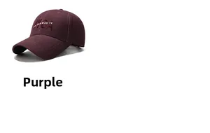 Close-up of purple baseball cap featuring high-quality NYCA letter embroidery details