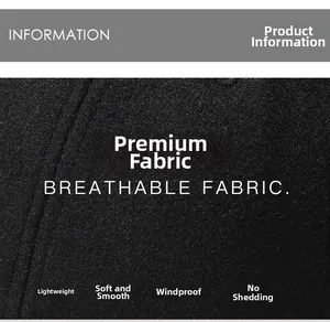 Macro texture of black wool baseball cap fabric showing soft windproof thermal material