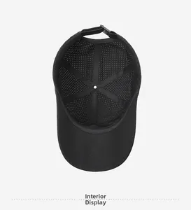 Interior view showing breathable mesh fabric and reinforced inner straps of the baseball cap