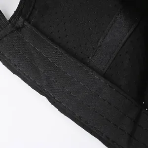 Breathable summer baseball cap with mountain print and laser-cut holes for outdoor sports