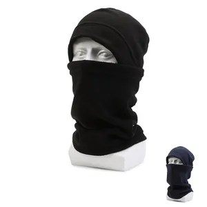 Ensemble Hiver Deux Pièces Bonnet En Polaire Et Cache-col Pour Hommes Extérieur Coupe-vent Thermique Masque De Cyclisme Ensemble Bonnet À Capuche
