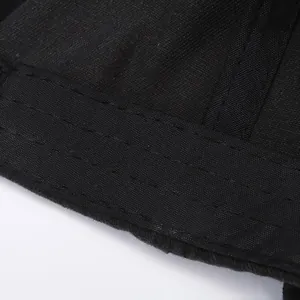 Vintage black washed baseball cap with triple-stitched brim and premium twill texture