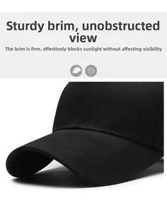 Detail of stiff baseball cap brim designed for sun protection without blocking the view