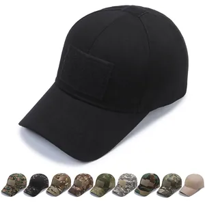 Tactical Camouflage Baseball Cap For Men Women Ripstop Outdoor Operator Hat With Velcro Patch Areas Adjustable Sun Cap