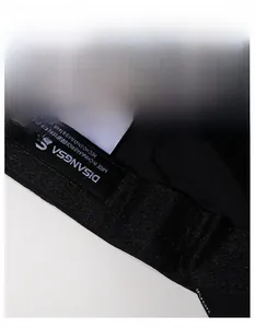 Detailed macro view of the wide moisture-wicking sweatband inside a black nylon baseball cap