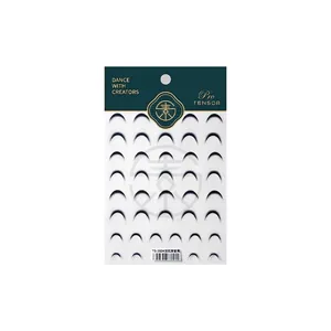 French gradient black matte nail stickers TS-3834 with 3D texture on white background