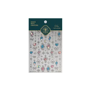 Holografische gouden vlinder nagelstickers met metallic effect, M-530 serie pakket