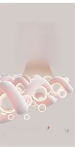 Detailed diagram of pink thermal neck gaiter showing heat retention and windproof fabric
