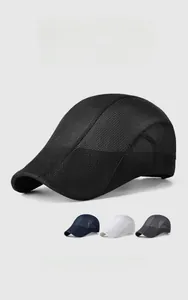 Detail of breathable mesh fabric on ivy caps available in black, navy, white and grey