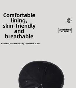 Détail de la doublure noire respirante et du tissu anti-transpiration de la casquette