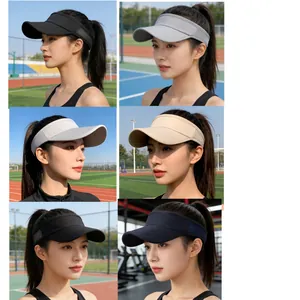 Lightweight mesh open top sun visor hat for running and outdoor sports activities