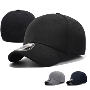 Quick Dry Breathable Laser Perforated Baseball Cap Short Brim Mesh Sun Hat For Outdoor Sports Running Golf Unisex