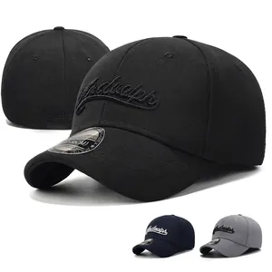 Casquette de Baseball Unisexe à Bord Court Avec Broderie Alphabet 3D Chapeau Pare-soleil en Polyester Respirant Réglable Sports Dad Hat