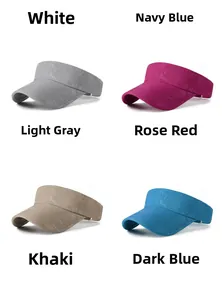Detailed view of breathable fabric color options for sports sun visor hats