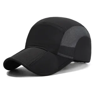 Faltbare Schnelltrocknende Baseballkappe mit grauen Mesh-Einsätzen für Sport