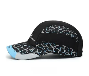 Vue latérale de la casquette de baseball séchage rapide avec motifs de vagues