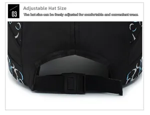 Détail de la boucle réglable et de la sangle élastique sur la casquette de baseball noire