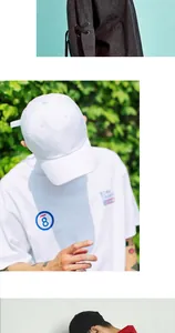 Détail de la casquette de baseball blanche et du t-shirt avec logo Born Champs et imprimé