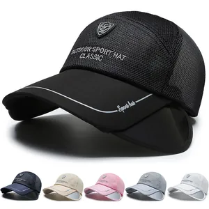 Casquette de Baseball de Sport en Maille Respirante Avec Bord Rétractable pour Hommes Femmes Chapeau de Pêche Solaire Classique