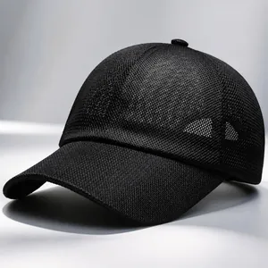 Summer Breathable Mesh Baseball Cap For Men Women Polyester Sun Protection Adjustable Sports Trucker Hat For Outdoor Fishing