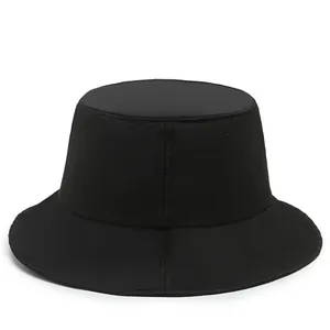 Breathable black quick-dry bucket hat with sun protection for outdoor women fashion