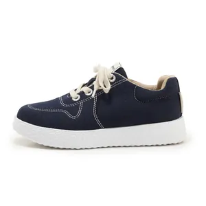 Women's Comfortable Lightweight Canvas Sneakers Non-Slip Breathable Thick Sole Casual Sports Shoes Lace-up Preppy Walking Shoes
