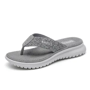 Women's Casual Wedge Flip Flops Rhinestone Rivet Studded PU Leather Thong Sandals Thick Sole Summer Beach Shoes