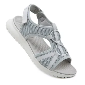 Damen Sport-Sandalen in Hellgrau mit atmungsaktivem Mesh und rutschfester EVA-Sohle