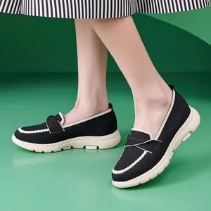 Γυναικεία Casual Μοκασίνια Fly-knit Αναπνεύσιμα Πλατφόρμα Slip-on Παπούτσια Βαδίσματος Ελαφριά Άνετα Παχιά Σόλα Καθημερινά
