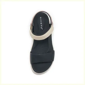 Detail view of sport sandals showing adjustable straps and ergonomic footbed cushions