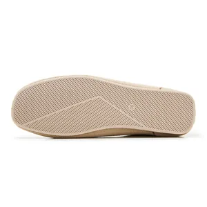 Detail der rutschfesten Gummisohle mit parallelen Rillen und Größe 36 für flache Schuhe