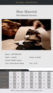 Guide des tailles de chaussures en daim pour hommes avec tableau UK, EU, US et CN