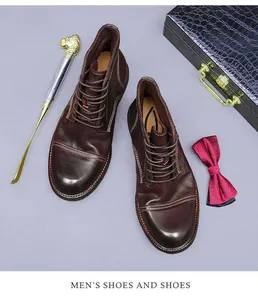 Detailansicht der hochwertigen Herren-Lederstiefel mit luxuriösen Herren-Accessoires