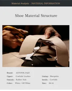 Detailed craftsmanship showing premium leather cutting for luxury white sneakers