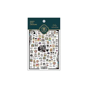 Pop-Art Comic Nagelaufkleber mit Retro-Frauenmotiven und Sprechblasen im Design TS-1614