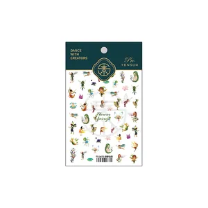 Pegatinas 5D para uñas con diseño de hadas de flores y adhesivo fino decorativo