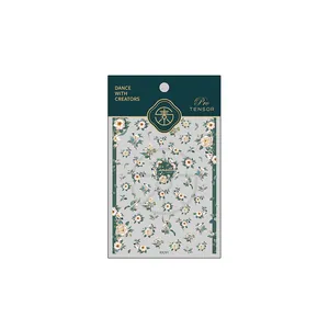 5D Camellia flower nail stickers in professional matte finish with Japanese style KX291 design