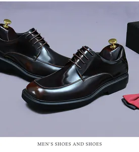 Detailansicht der hochwertigen Leder Derby-Schuhe mit Glanzeffekt und eleganter Fliege