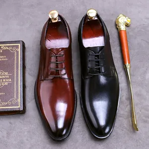 Formelle Leder-Derbyschuhe für Herren in Schwarz und Braun mit klassischer Schnürung