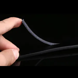 Strong adhesive black foam tape with single-sided backing and high flexibility texture