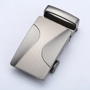 Men's Automatic Belt Buckle Alloy Replacement Head For Business Casual Leather Belts Brushed Metal Buckle Accessories