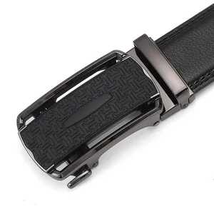 Men Cow Leather Belt Automatic Alloy Buckle Business Casual Fashion Waistband For Men Formal Office Suit Accessories