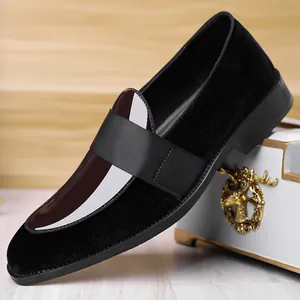Luxury Men Patent Leather Loafers Cow Split Leather Slip On Business Dress Shoes Formal Wedding Party Casual Shoes Plus Size 48