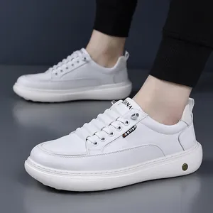 Herren Casual Mikrofaser-Leder Skateschuhe Mode Slip-On Dicke Sohle Rutschfest Atmungsaktiv Sport Sneaker Herren Täglicher Komfort Gehschuhe
