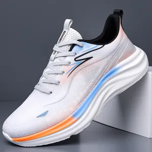 Sneakers da Uomo Traspiranti in Mesh Scarpe da Corsa Sfumate Suola Spessa Leggere Casual per Camminata Jogging Palestra Sport