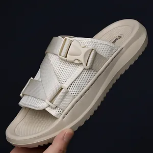 Sandali da Spiaggia Uomo Casual All'aperto in Mesh Traspirante Ciabatte Estive Suola Morbida Antiscivolo Cinturino con Fibbia Sportivi Comfort