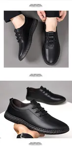 Detailed view of the non-slip rubber sole and matte leather finish on men's casual shoes