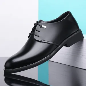 Herren Business Lederschuhe Formelle Derby-Schuhe Britischer Stil Rutschfest Gummisohle Hochzeit Büro Herrenschuhe