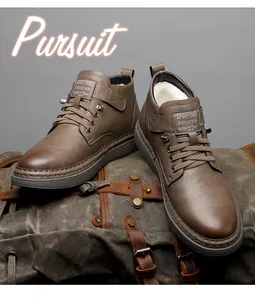 Detailed view of warm white faux fur lining inside a brown winter leather boot