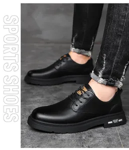 Detailed macro view of matte black leather shoes featuring non-slip thick outsoles